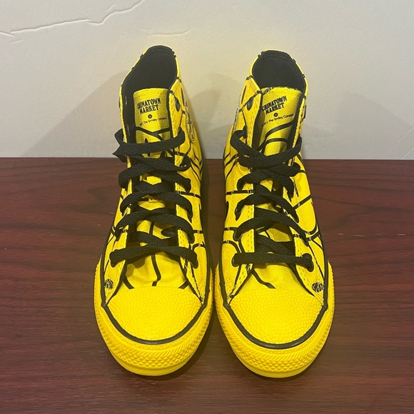 Converse x Chinatown Market, Chuck Taylor Allstar Hi, 371255C, Yellow & Black - Picture 7 of 13